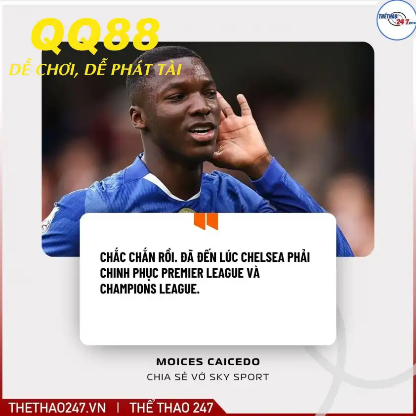 Moisés Caicedo tự tin vào khả năng vô địch của Chelsea